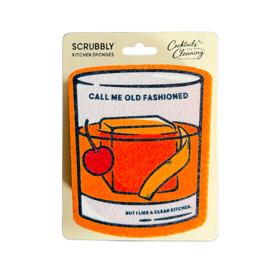 Old Fashioned Cocktail Scrubbly Sponge