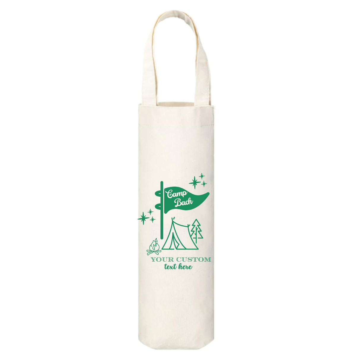Camp Bachelorette Customizable Canvas Wine Bag | Last Trail Before The Veil Bachelorette