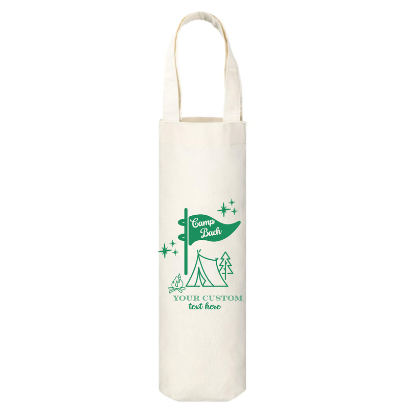 Camp Bachelorette Customizable Canvas Wine Bag | Last Trail Before The Veil Bachelorette