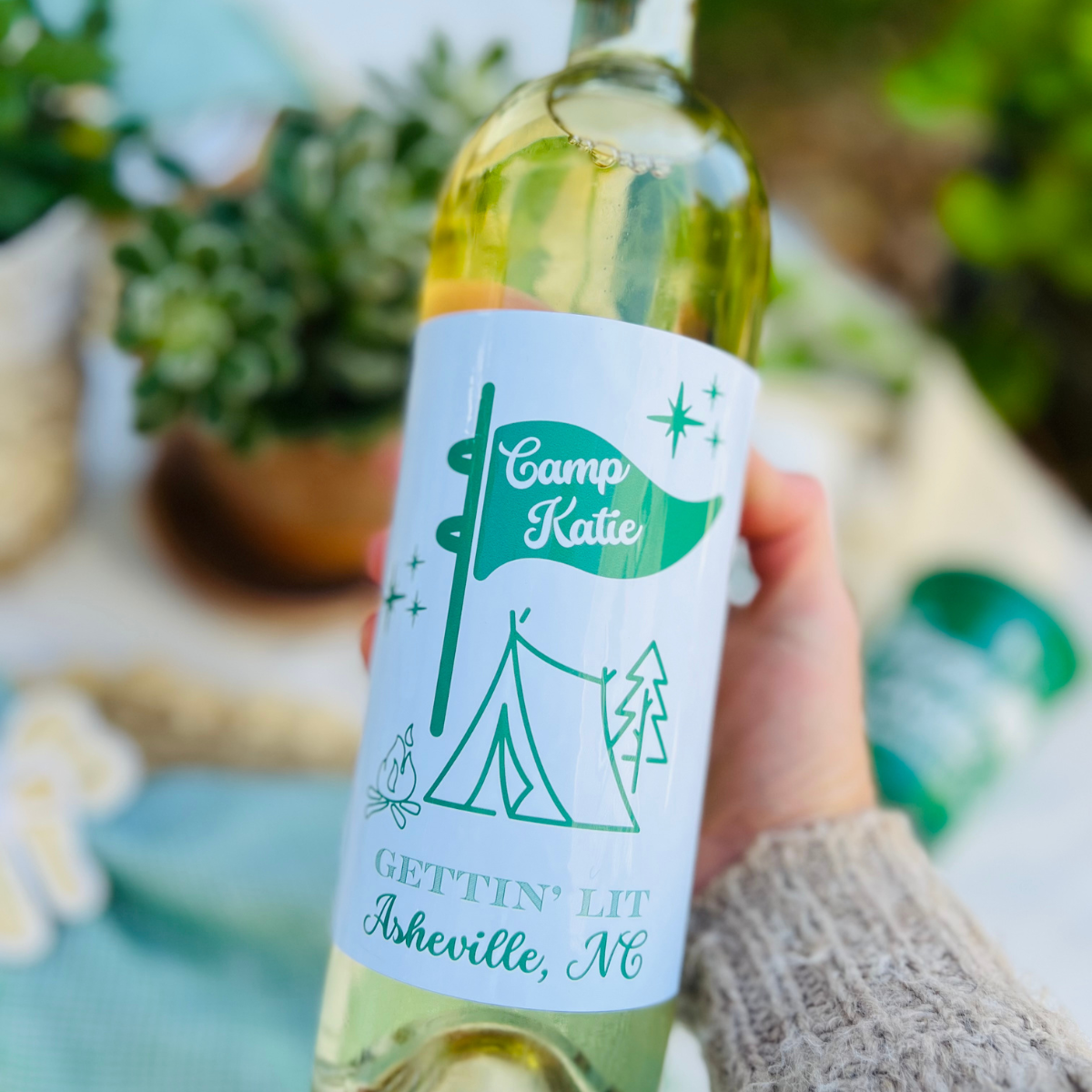 Camp Bach Customizable Wine Label