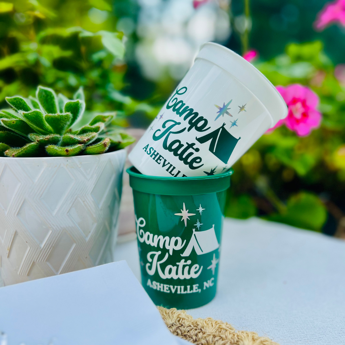 Personalizable Camp Bachelorette Cups | Last Trail Bachelorette