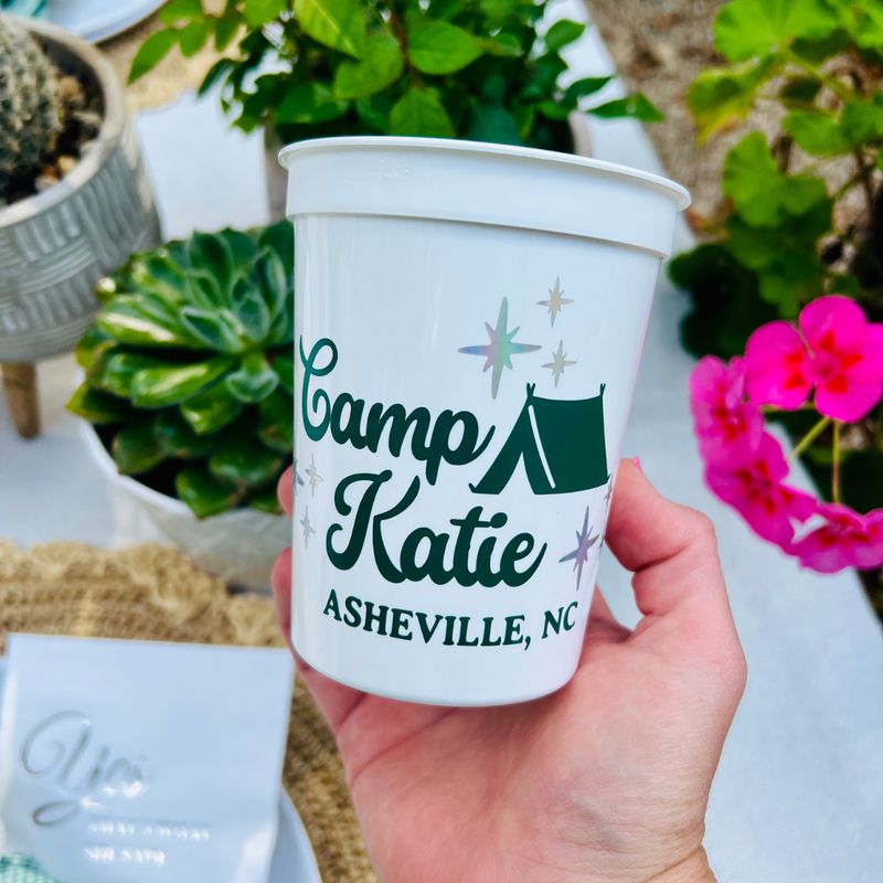 Personalizable Camp Bachelorette Cups | Last Trail Bachelorette