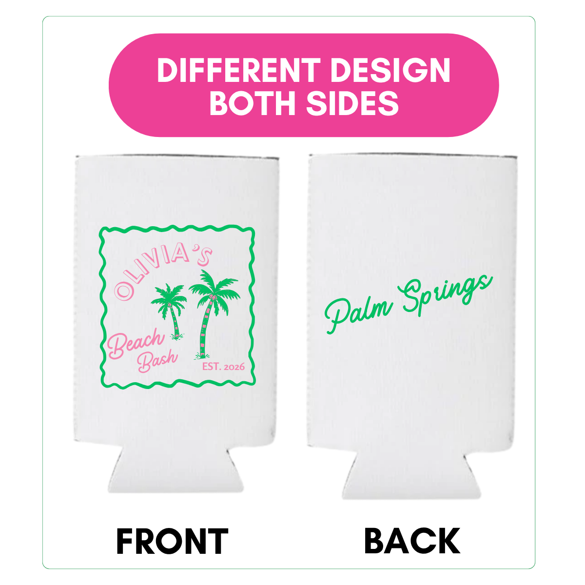 Custom Neoprene Can Cooler, Regular and Slim Fit