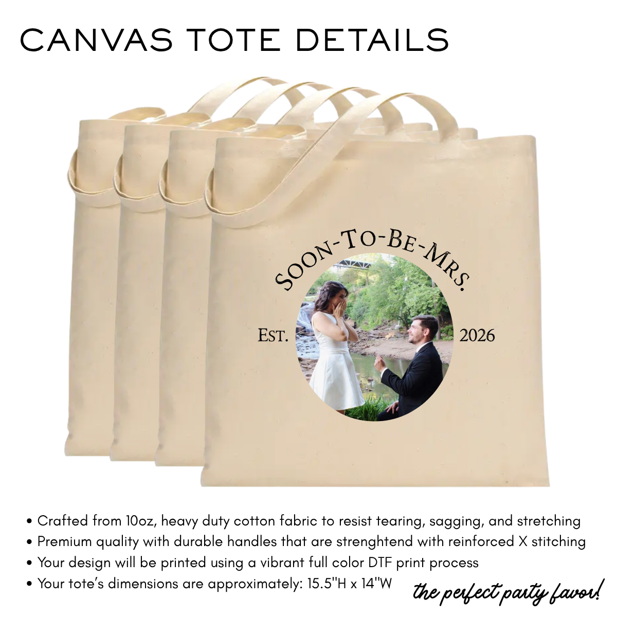 Custom Photo Canvas Tote