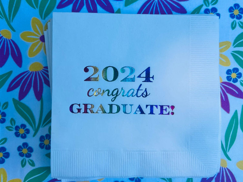 2024 Congrats Graduate! Cocktail Paper Beverage Napkins