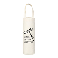 Corks Are For Quitters Canvas Wine Bag, Corkscrew Design