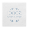 New Home Zip Code Customizable Foil Stamped Paper Napkins