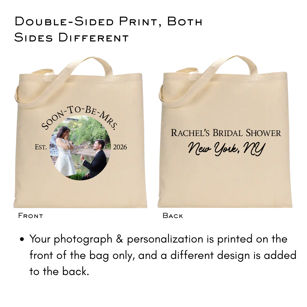 Custom Photo Canvas Tote