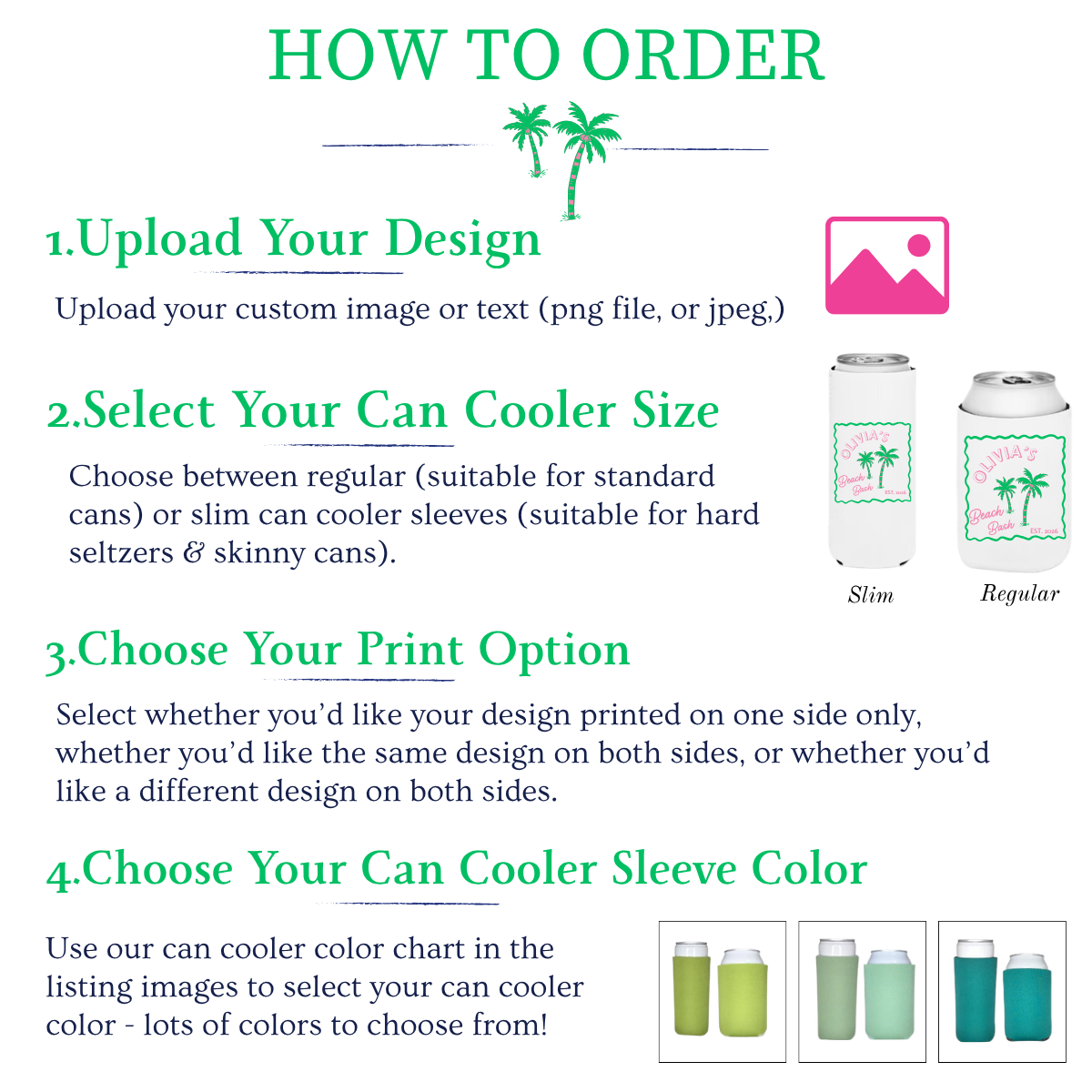 Custom Neoprene Can Cooler, Regular and Slim Fit