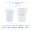 Custom Frosted Wedding Cups With Crest Design | Personalized Names & Date - Custom Front/Back | 2 Size Options