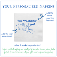Personalized House Warming Cocktail Napkins