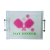 Day Dinker Pickleball Rectangular Acrylic Serving Tray With Handles, 14" x 18"