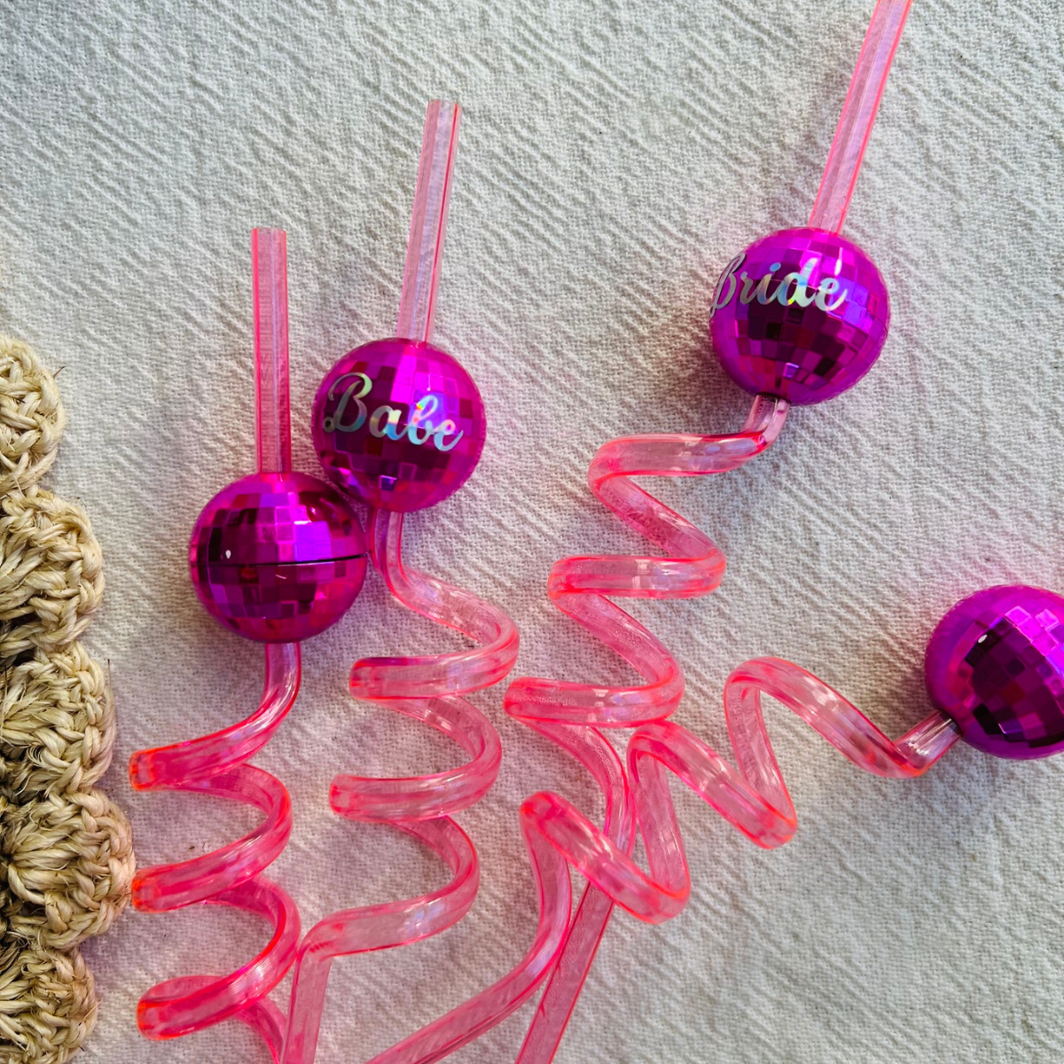 Pink Disco Straws | Groovy Bachelorette | 70s Birthday Party