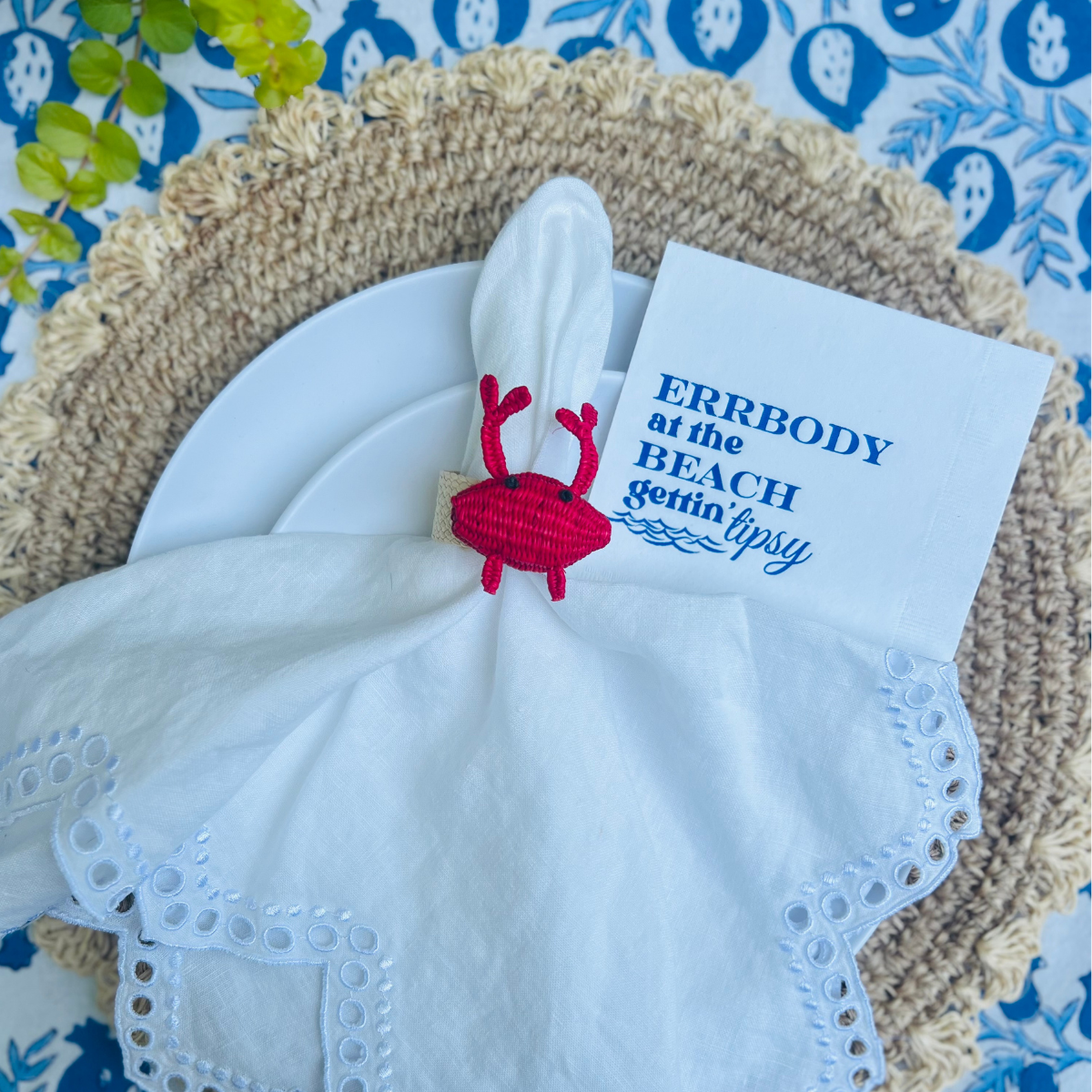 Errbody At The Beach Gettin' Tipsy Cocktail Paper Beverage Napkins