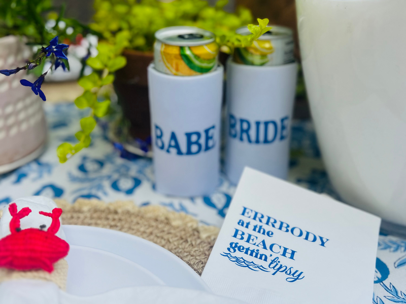 Errbody At The Beach Gettin' Tipsy Cocktail Paper Beverage Napkins