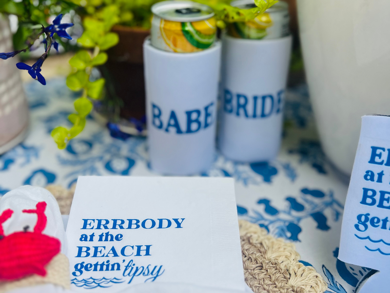 Errbody At The Beach Gettin' Tipsy Cocktail Paper Beverage Napkins