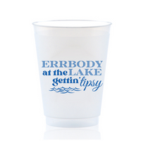 Errbody At The Lake Gettin' Tipsy 16oz Frosted Drinking Cups