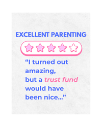 Excellent Parenting Star Rating Wine Label for Mother's Day and Father's Day