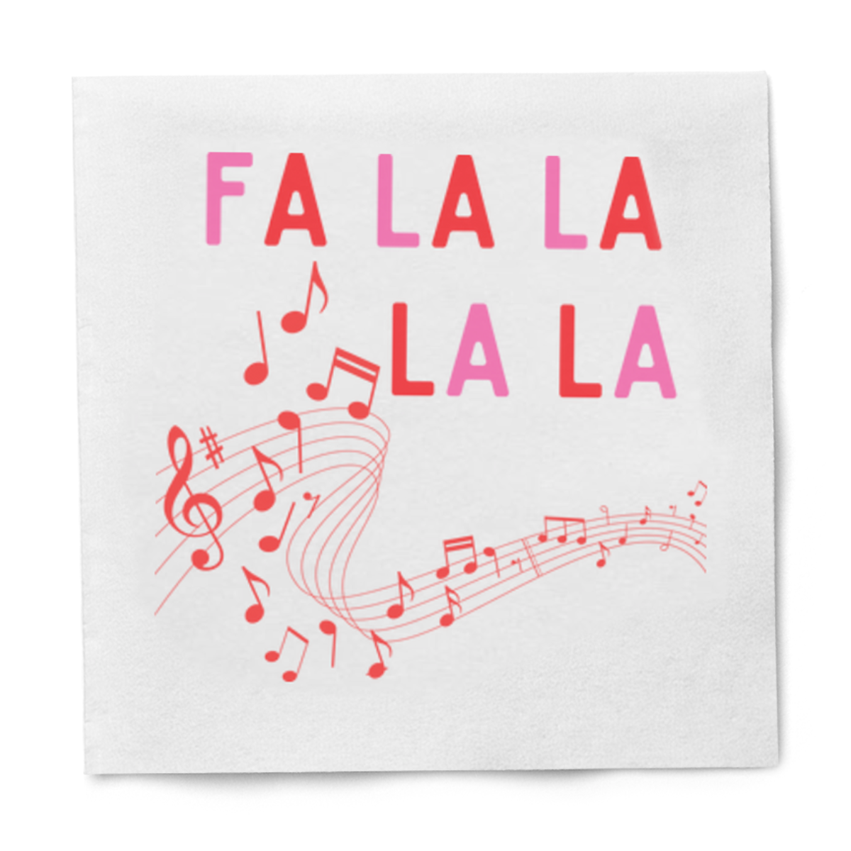 Fa La La Cocktail Paper Beverage Napkins | Fun Holiday Napkins | Christmas Napkins