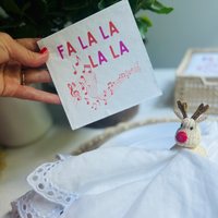 Fa La La Cocktail Paper Beverage Napkins | Fun Holiday Napkins | Christmas Napkins