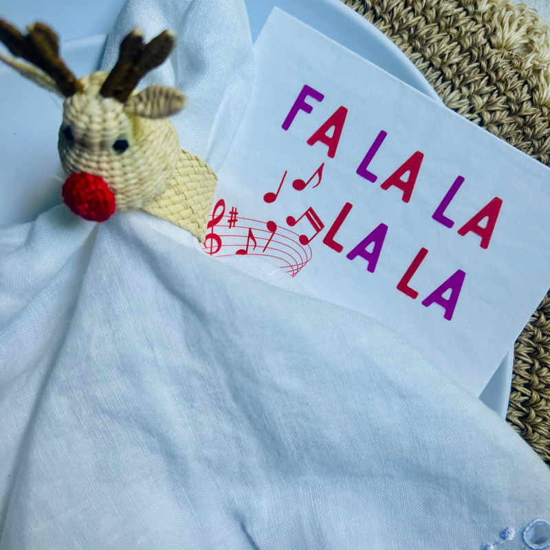 Fa La La Cocktail Paper Beverage Napkins | Fun Holiday Napkins | Christmas Napkins