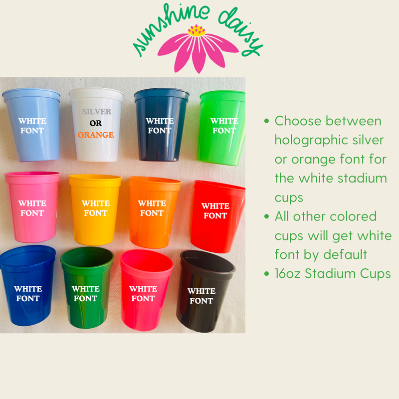 Fall In Love Customizable Bachelorette Stadium Cups