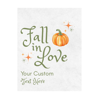 Fall In Love Customizable Large Wine Label | Fall Bachelorette Décor