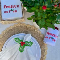 Festive As F*ck Cocktail Paper Beverage Napkins