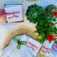 Festive As F*ck Cocktail Paper Beverage Napkins