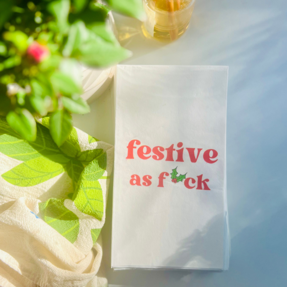 Festive as F*ck Paper Guest Towels | Holiday Guest Towels