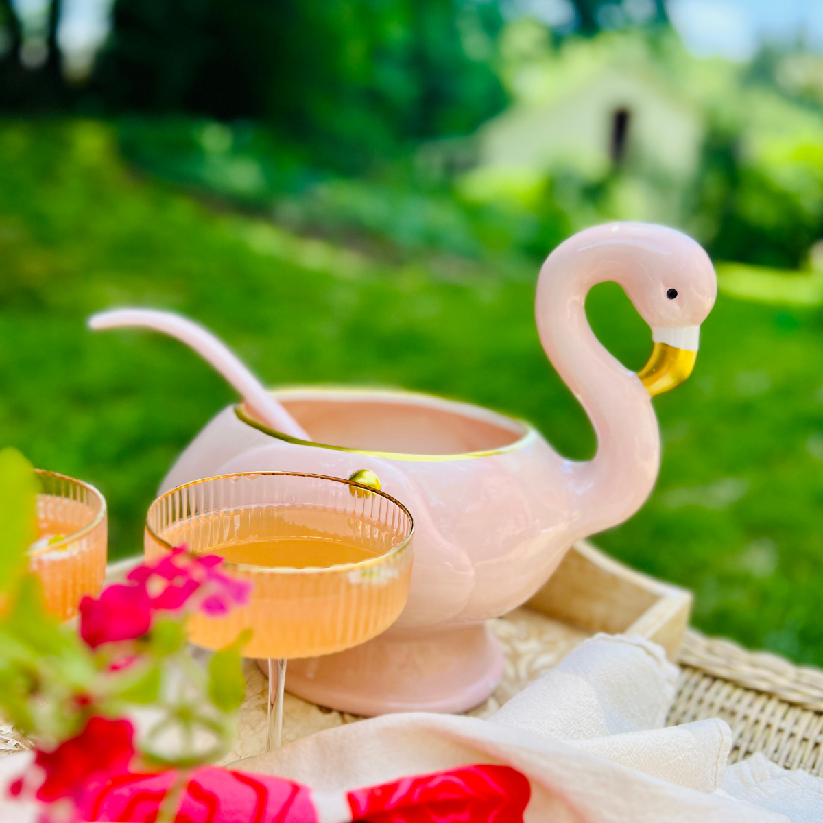 Flamingo Punch Bowl & Ladle