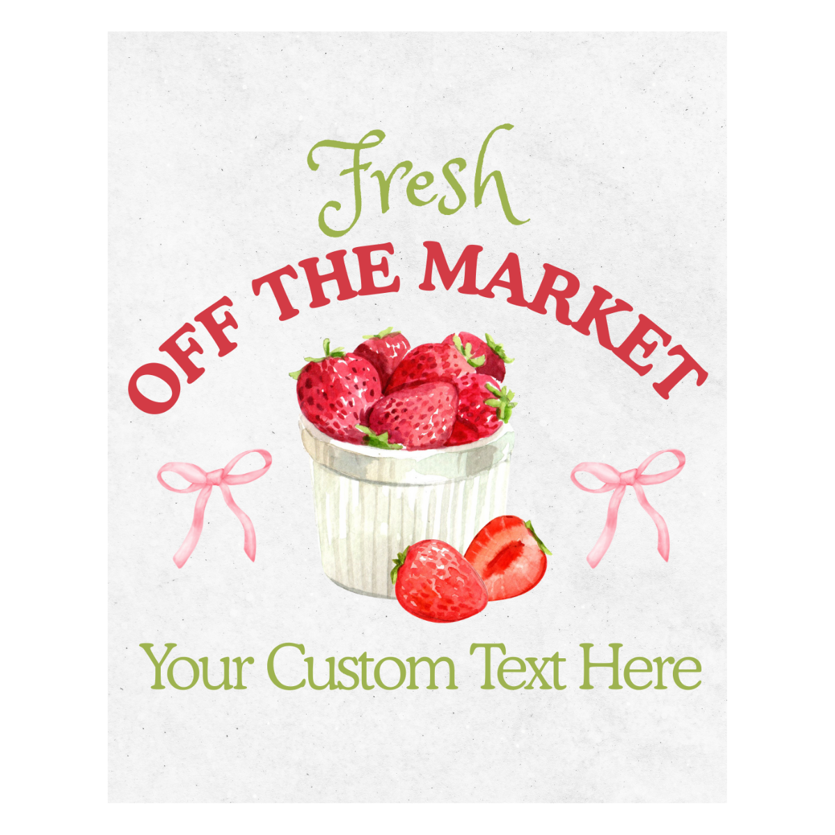 Fresh Off The Market Wine Label, Strawberry Theme | She's Fresh Off The Market Bridal Shower