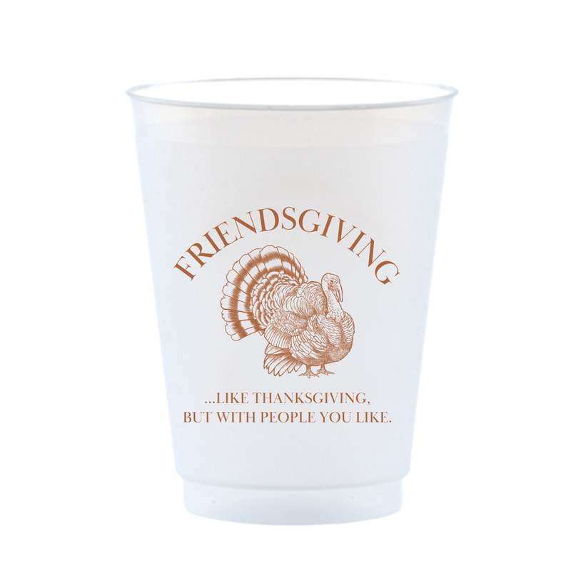 Fun Friendsgiving Frost Flex Drinking Cups, 16oz