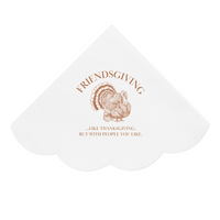 Scalloped Friendsgiving Paper Luncheon Napkin, Pack of 20 | Like Thanksgiving But With People You Like