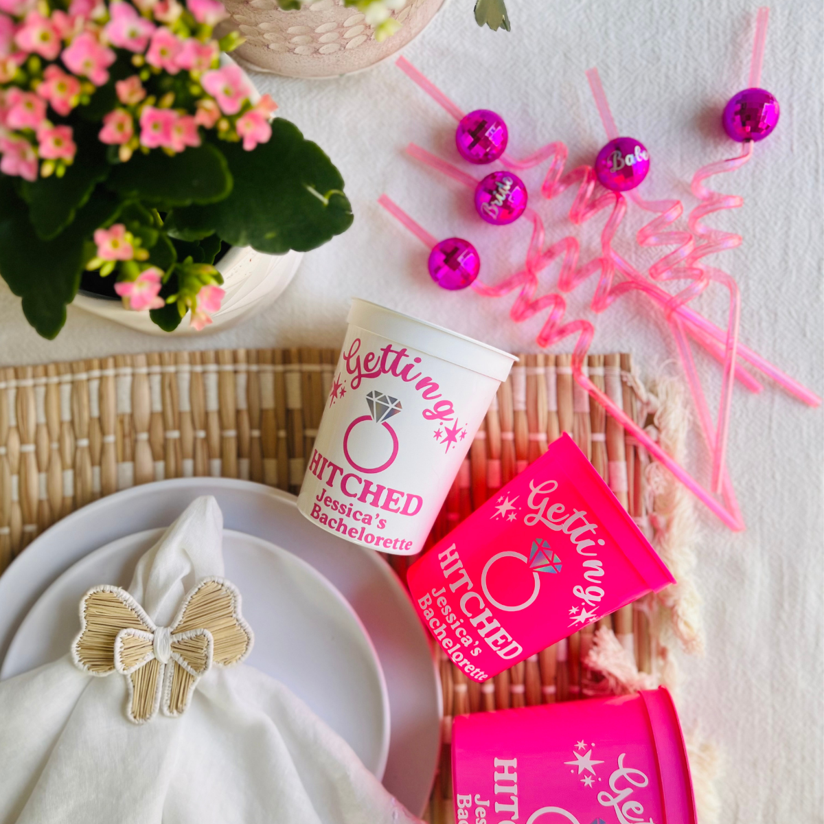 Pink Disco Straws | Groovy Bachelorette | 70s Birthday Party