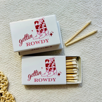 Gettin' Rowdy Custom Matchboxes With Personalized Matchbox Labels & Matches