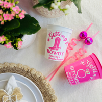 Getting Rowdy Disco Cowgirl Customizable Stadium Cup | Last Rodeo Bachelorette | Bride's Last Rodeo