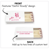 Gettin' Rowdy Custom Matchboxes With Personalized Matchbox Labels & Matches