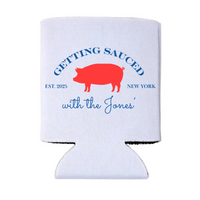 Getting Sauced Can Coolers | Customizable Slim & Regular Fit Barbecue Can Coolers
