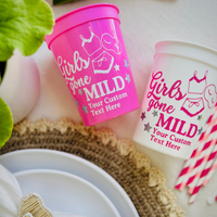 Girls Gone Mild Customizable Bachelorette Cups | Spa Bachelorette | Slumber Party Bachelorette