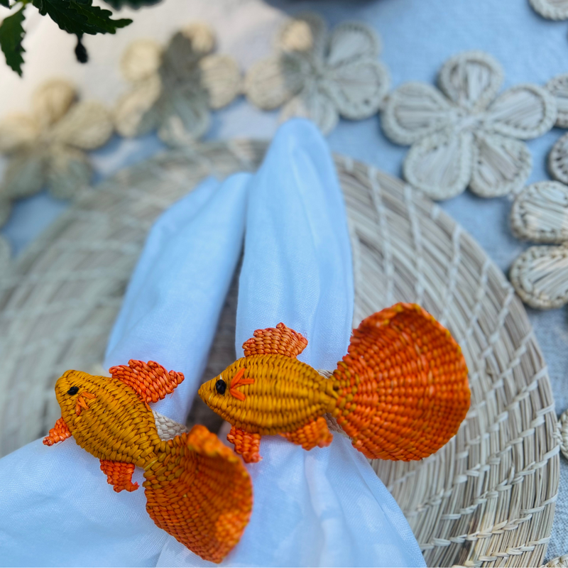 Handwoven Goldfish Napkin Ring