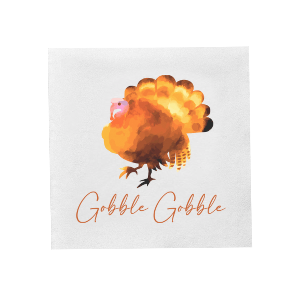 Gobble Gobble Thanksgiving Cocktail Paper Beverage Napkins