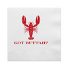 Got Buttah? Lobster Paper Cocktail Napkins | Maine Lobster | Nantucket Décor