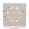 New Home Zip Code Customizable Foil Stamped Paper Napkins