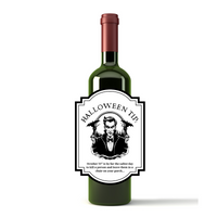 Halloween Tip Wine Label | Fun Halloween Party Décor | Dracula Wine Label