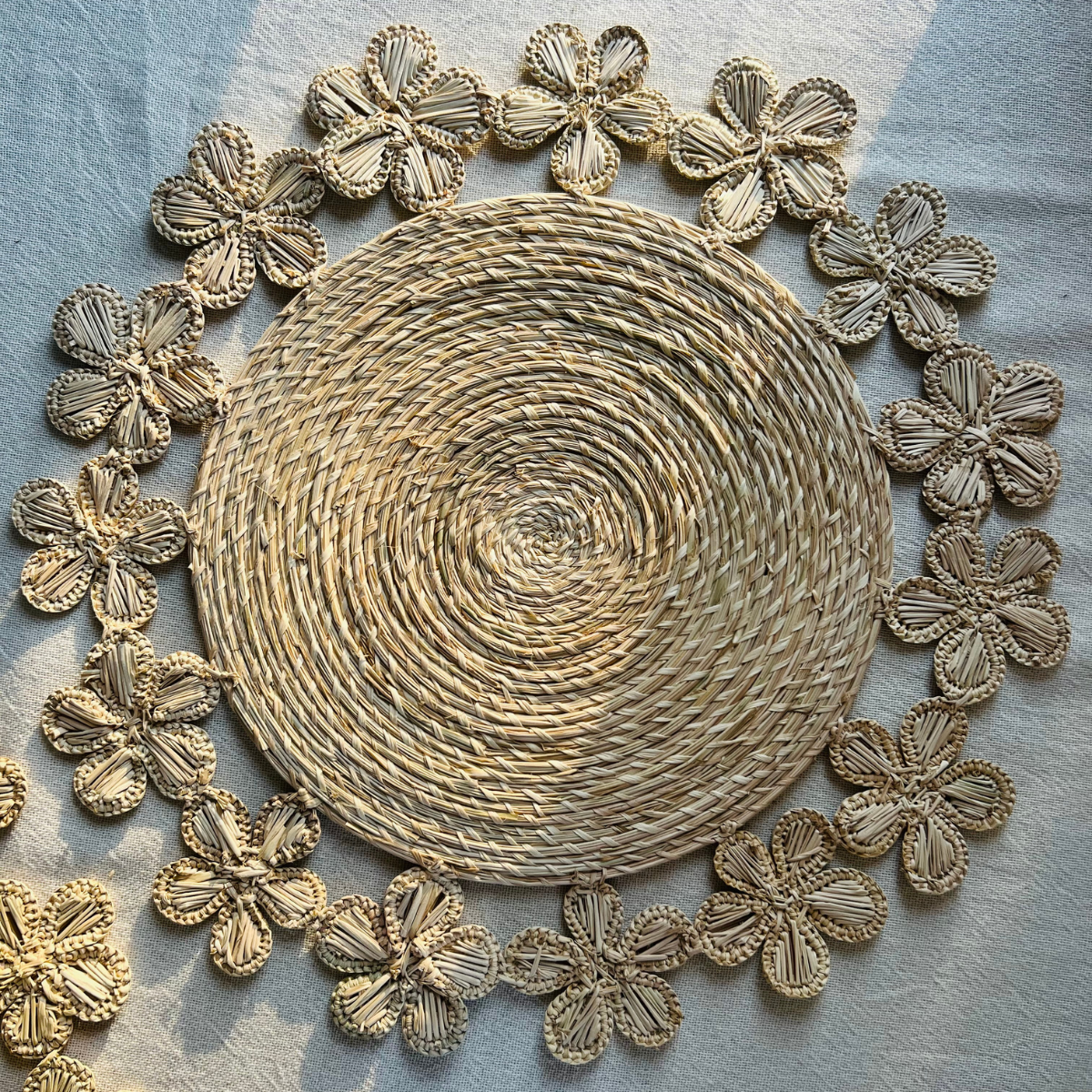 Handwoven Flower Placemat