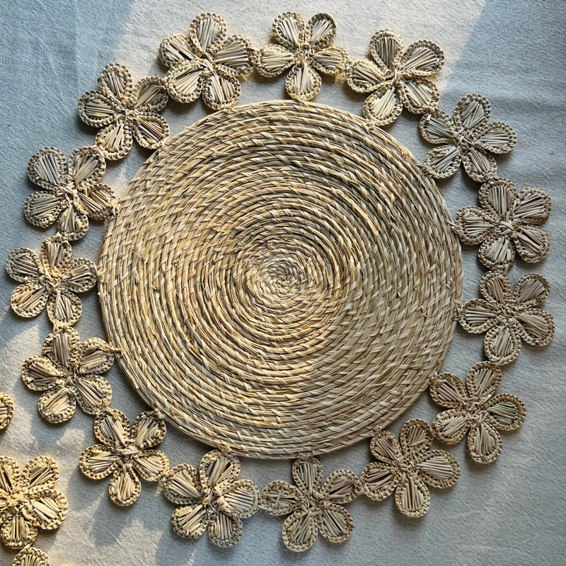 Handwoven Flower Placemat