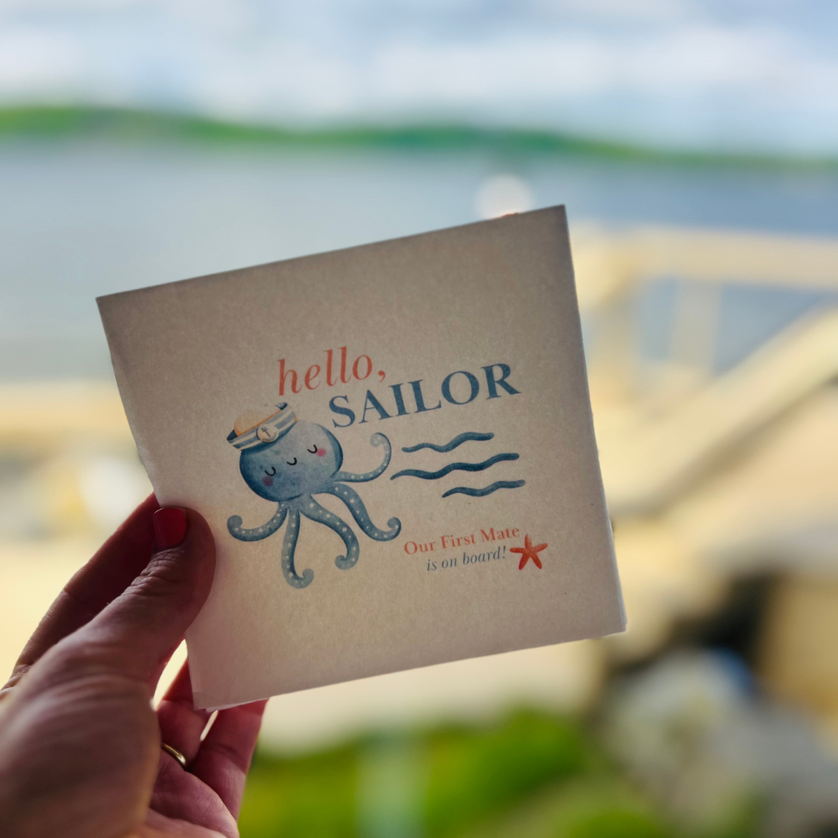 Hello Sailor Baby Shower Cocktail Paper Beverage Napkins