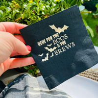 Here For The Boos & The Brews Cocktail Paper Napkins