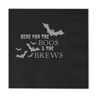 Here For The Boos & The Brews Cocktail Paper Napkins